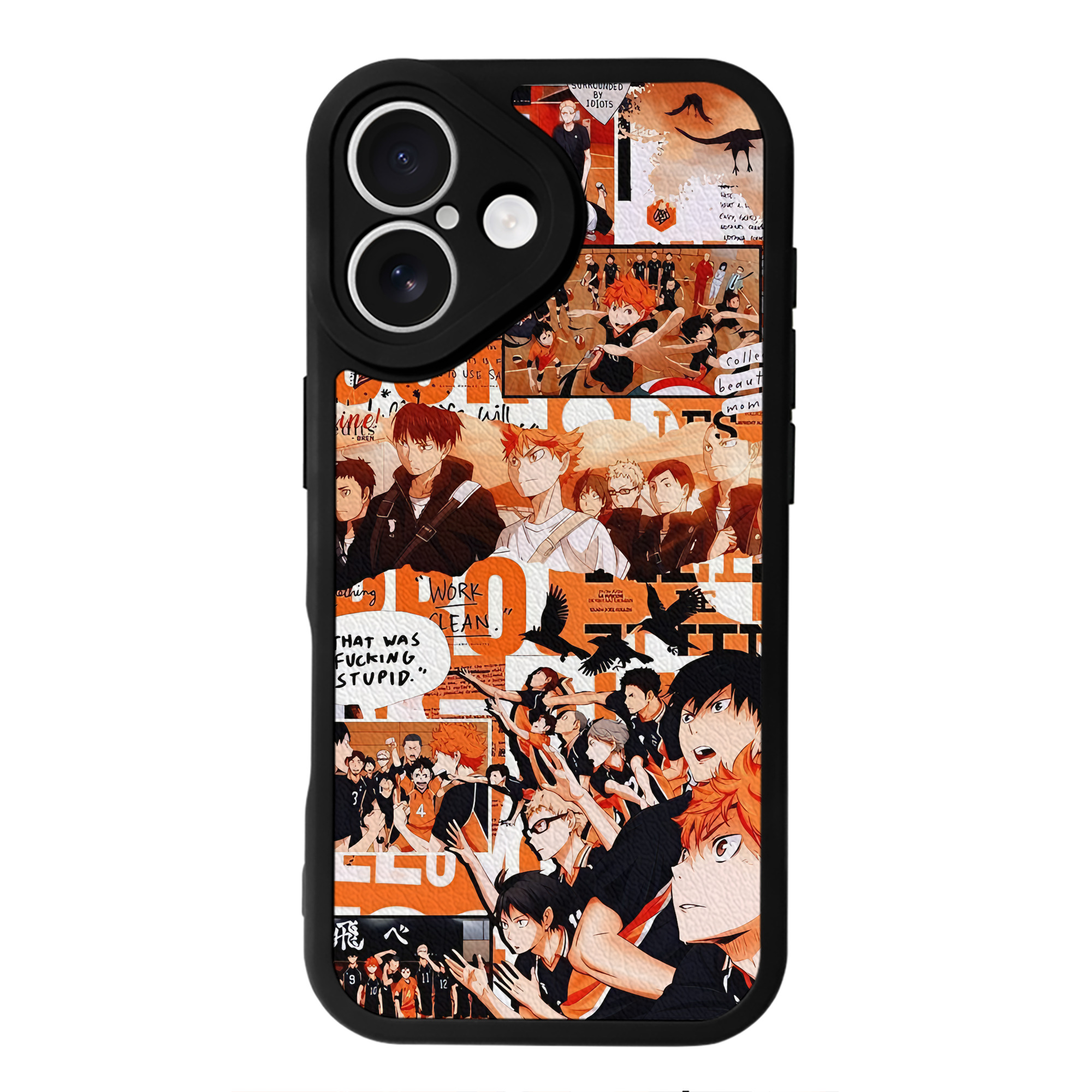 （画像用） ハイキュー!! Haikyu!! 【iPhone 16シリーズ対応】シリコンスマホケース（レザー調） 材質：シリコン